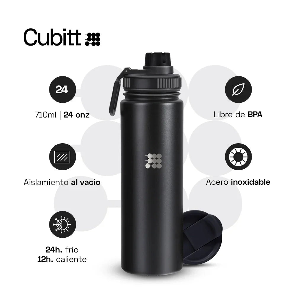 Termo Cubitt Hydro Bottle #color_obsidian black